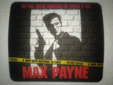 RARE Max Payne Mousepad PC Pre 9/11 Sam Lake Vintage Remedy Promotional Near Mnt picture