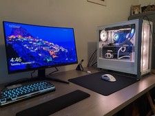 Custom White Gaming Desktop PC NVIDIA GeForce RTX RGB Liquid Cooling Windows 11 picture
