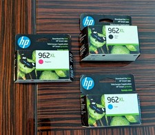 Genuine HP 962XL OEM Black Cyan Magenta High Yield Ink Cartridges 3PACK picture