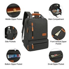 3pcs Backpack Set Women Men Laptop Backpack Shoulder Bag Small Pocket For T FYUY picture