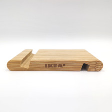 IKEA BERGENES Bamboo Phone Tablet Stand Holder Natural Wood Slot Dock picture
