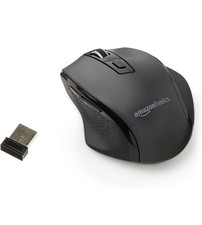 Amazon Basics Computer Mouse Wireless, Ergonomic, 2.4 GHz Optical .Fast Shipping picture