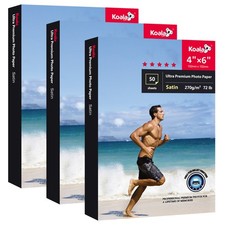 Koala Ultra Premium Satin Photo Paper 4x6 72lb 150 Sheets Inkjet Priters 270gsm picture