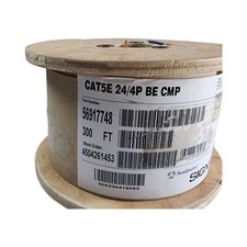 Southwire CAT5e Cable 300 ft Plenum CMP Ethernet Blue Bulk Spool 24/4P picture