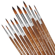 Premium 12-Piece Artist Paint Brush Set - Ultra-Durable Nylon Bristles for Acryl picture