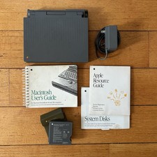 1992 Apple Macintosh PowerBook 160 With Manuals, System Disks, Stickers, Receipt picture