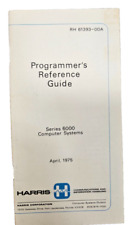 Vintage Harris Programmer's Reference Guide Series 6000 Computer Systems 1975 picture