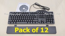 Pack of 12 - Dell KB813-BK-US Wired USB Keyboard + Smart Card Reader + Palm Rest picture
