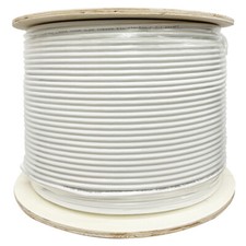 Cat6A Plenum CMP 1000ft 23AWG 100% Bare Copper 750 Mhz Ethernet Cable, UTP White picture