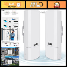 300Mbps Wireless Bridge Outdoor CPE WiFi Kit | 2.4GHz P2P Link 1KM Range, 2-Pack picture