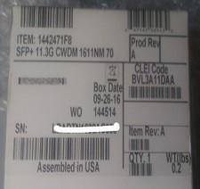 Adtran 1442471F8 BVL3A11 DAA LX4358IDH-ADT SFP+ CWDM 9.95G-11.3G 70KM TRANSCVER picture