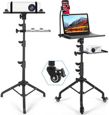 Tossbiss Laptop Tripod on Wheels with 2 Shelves picture