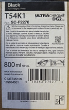 Genuine Epson T54K1 Black DTG DTF Ink for the SC-F2270 800ml Expire:08/25/2027 picture