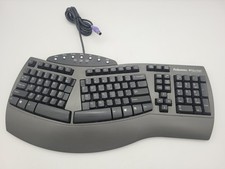Fellowes Microban Ergonomic Wired PS/2 Keyboard KB-9938 Untested. picture