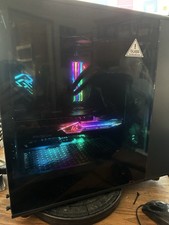 ASRock Phantom Gaming Tower Desktop PC Radeon RGB Lighting Glass Panel Black picture
