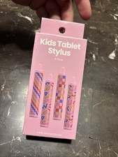 Kids Crayon Style Universal Tablet Stylus - 4 Pack Pink. Brand New In Box. picture