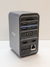 4URPC DS-C05 USB-C Dual HD Display USB Docking Station Gray/Black New picture