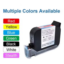 3-Pack 12.7mm Quick-Dry Ink Cartridge for Handheld Inkjet Printer Coder picture