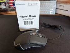 ValueRays Heated USB Computer Mouse Ergonomic Optical Mouse PC Mac Black picture