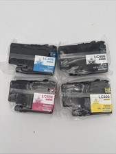 LC 406 Ink Cartridges Black Yellow Blue And Magenta 4 Pack Expires 01/2028 picture