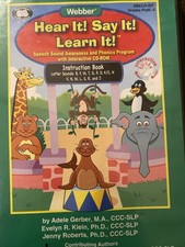 Hear It Say It Learn It Speech Sound Awareness Phonics CD-ROM Webber Therapy picture