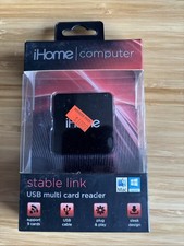 iHome Stable Link USB Multicard Reader IH-U201B Black Sealed picture