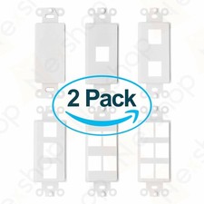 2x Nex Decora RJ45 Network Keystone Wall Plate Insert - 0 1 2 3 4 6 Port picture