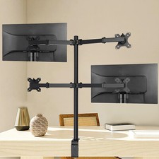 Quad Monitor Desk Mount Adjustable Clamp Stand Heavy Duty for 10”- 27“ 4 Screens picture