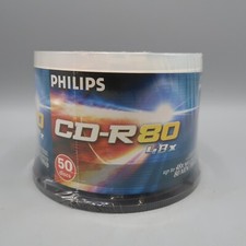 Philips Blank 50 Discs CD-R 80 52x Recordable 700MB 80min New Sealed picture