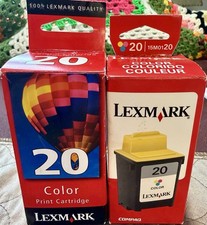 Lot 2 Lexmark 20 Color Ink Cartridges New Sealed P122/P910/Z52/Z53/Z54 picture