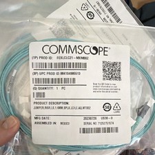 Set of 7 CommScope Simplex LC-LC Aqua Optical Fiber Cable FEXLCLC21-MXM002 picture
