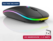 Guiheng Wireless Bluetooth Mouse,LED Dual Mode Rechargeable Silent Slim Laptop M picture