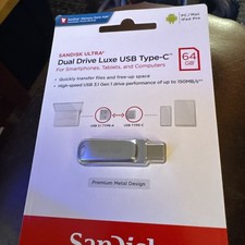 SanDisk Ultra Dual Drive Luxe USB Type-C  SDDDC4-064G-A46 NEW 64GB picture