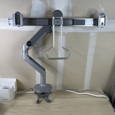Humanscale M-Flex M2 Dual Monitor Arms Silver Heavy Duty picture