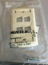  SUTTLE SpeedStar 4-Port Textured Ivory Faceplate SE-STAR500S4-52  picture