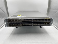 Lot of 2 Cisco N3K-C3064PQ-10GX 48x 10Gbps SFP+ Switch w/ 2x PSU & Ear Racks picture
