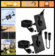 Mini RV Wall Pass Through Port Kit with DC Power Cable - 2 Pack, Easy Install picture