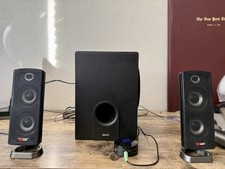 Gigaware 2.1 Multimedia Computer Speakers - CAT no. 40-287 - Tested And Working picture