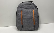 Gigabyte Grey Heathered Orange Laptop Backpack Padded Sleeve 19 inch picture