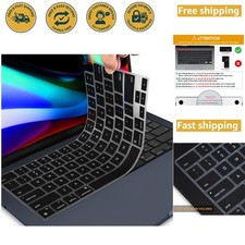 Elegant Silicone Keyboard Cover for 2026-2023 MacBook Air/Pro 14/16, Black picture
