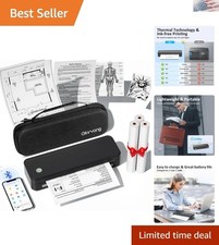 Inkless Portable Printer for Travel, Wireless Thermal Printer Supports 8.5 x ... picture