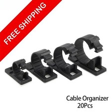 20x Cable Clips Adhesive Cord Management Organizer Wire Holders 0.5