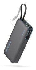 45W Power Bank 20000mAh, Portable Travel Charger Built-in USB C Cable, Black picture