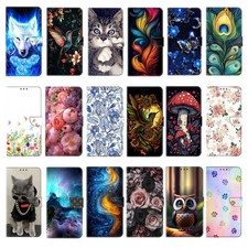 Bird Wolf Cat Flower Card Wallet Cover Case For A05 A06 A5 A8 A7 A10 A02S A07 picture