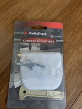 Radio Shack 2 Port Surface Box (White) with installed RJ45 Data Jacks (White) picture