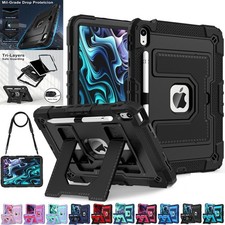 Fr iPad A16 11/10/9/8/7th Gen Air Kids Shockproof Case Heavy Duty Stand Cover  picture