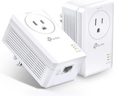 TP-Link AV1000 Powerline Ethernet Adapter Kit TL-PA7017P Gigabit Passthrough picture