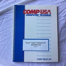 Comp USA Computer Training Book Excel 7.0 for Windows 95 Intro 3.5