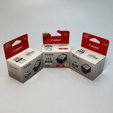 Canon PG-245 & PG-245XL Black Ink Cartridges - 3 Total - New Genuine Sealed picture