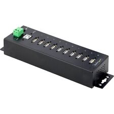 StarTech 10-Port Industrial USB 2.0 Hub w/ESD Level 4 Protection Mountable picture